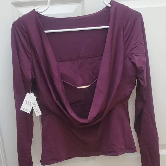 Abercrombie & Fitch Deep Purple Long Sleeve Top - Picture 4 of 6